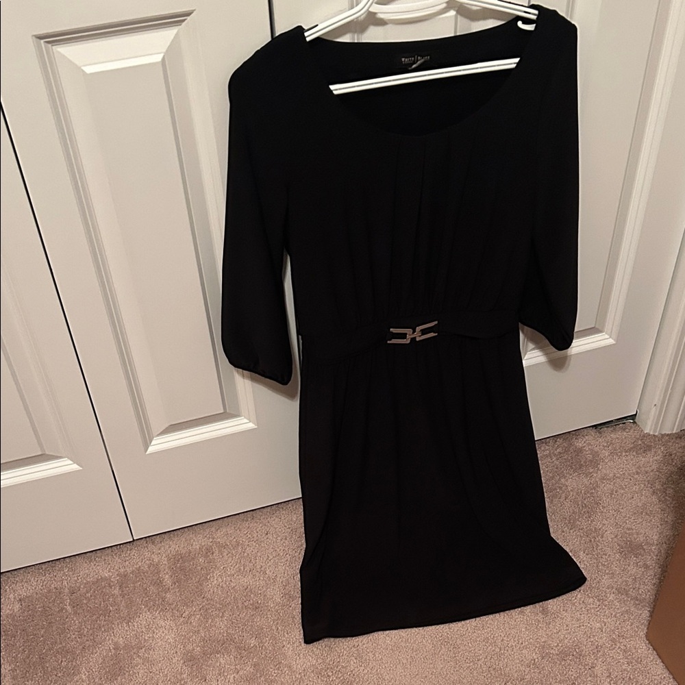 White House Black Market Black Long Sleeve Dress
